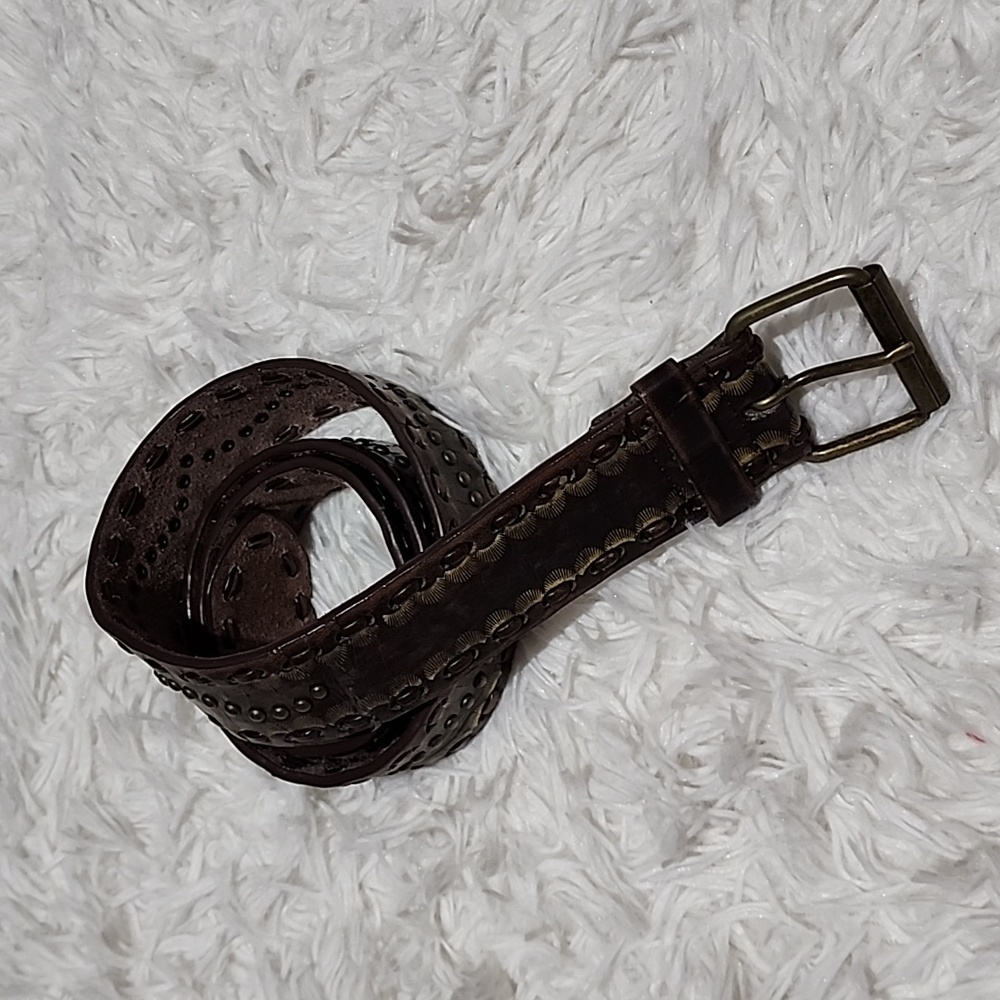 Genuine Leather Brown/ Gold  Bellt
